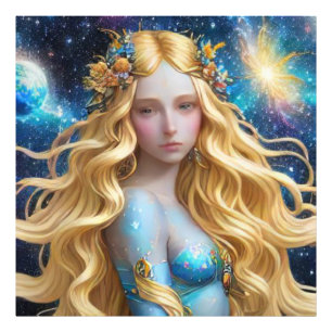 *~* Galactic Women Fantasy Cosmic AP58 Planets Fotodruck