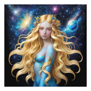 *~* Galactic Women Fantasy Cosmic Planets AP58 Fotodruck