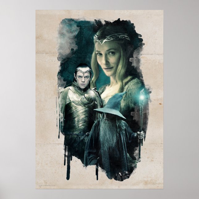 Galadriel, ELROND™ und Gandalf Graphic Poster (Vorne)