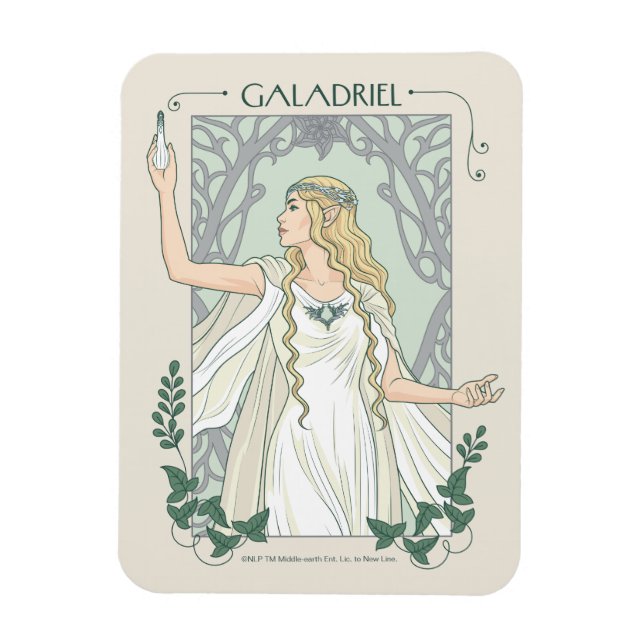 Galadriel Licht von Valinor Grafik Magnet (Vertikal)
