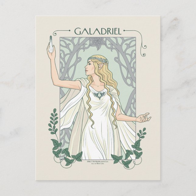 Galadriel Licht von Valinor Grafik Postkarte (Vorderseite)