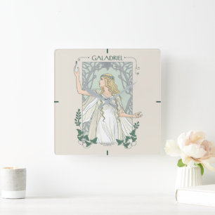 Galadriel Licht von Valinor Grafik Quadratische Wanduhr