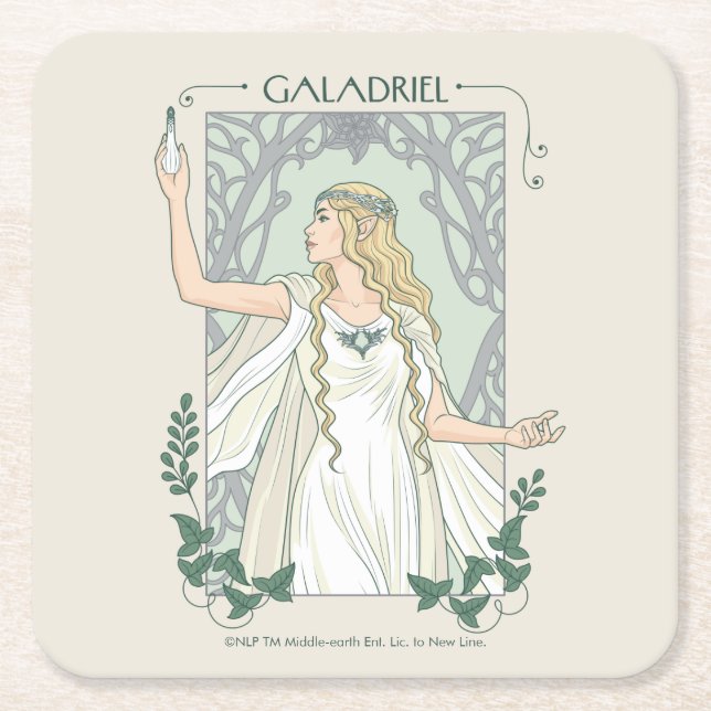 Galadriel Licht von Valinor Grafik Rechteckiger Pappuntersetzer (Vorderseite)