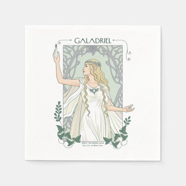 Galadriel Licht von Valinor Grafik Serviette (Vorderseite)
