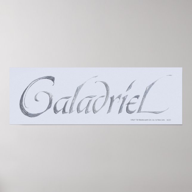 Galadriel Name texturiert Poster (Vorne)
