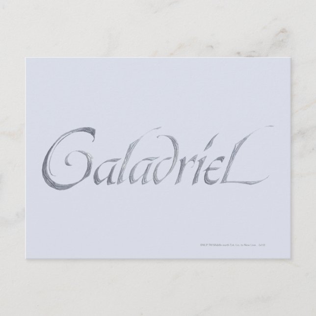 Galadriel Name texturiert Postkarte (Vorderseite)
