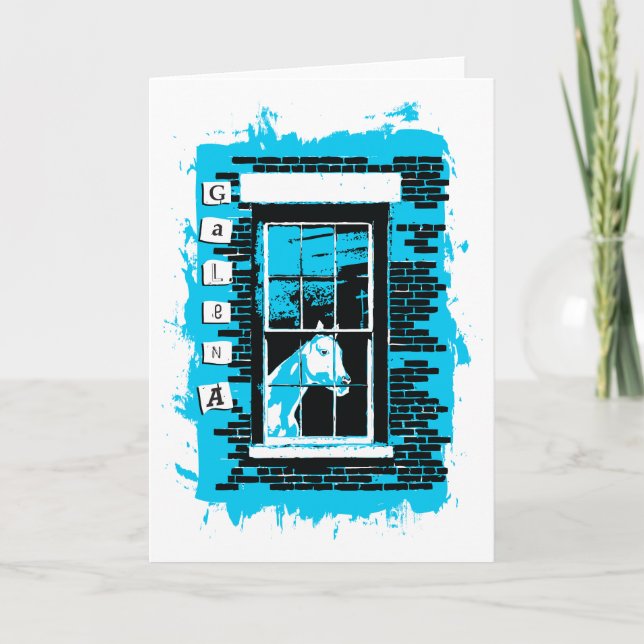 Galafenster Feiertagskarte (Vorderseite)