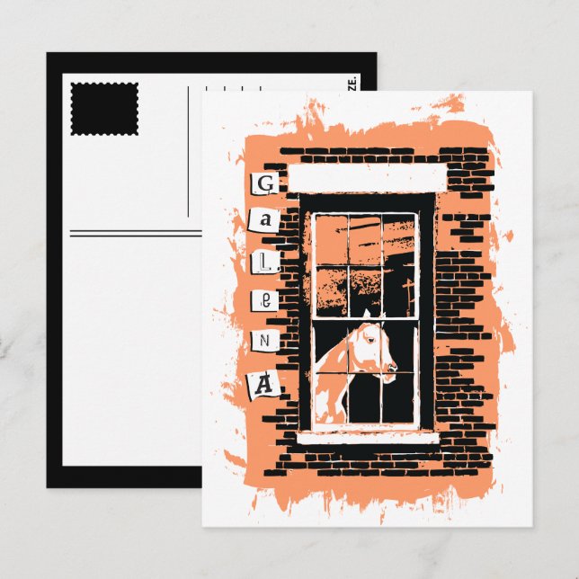 Galafenster Postkarte (Vorne/Hinten)