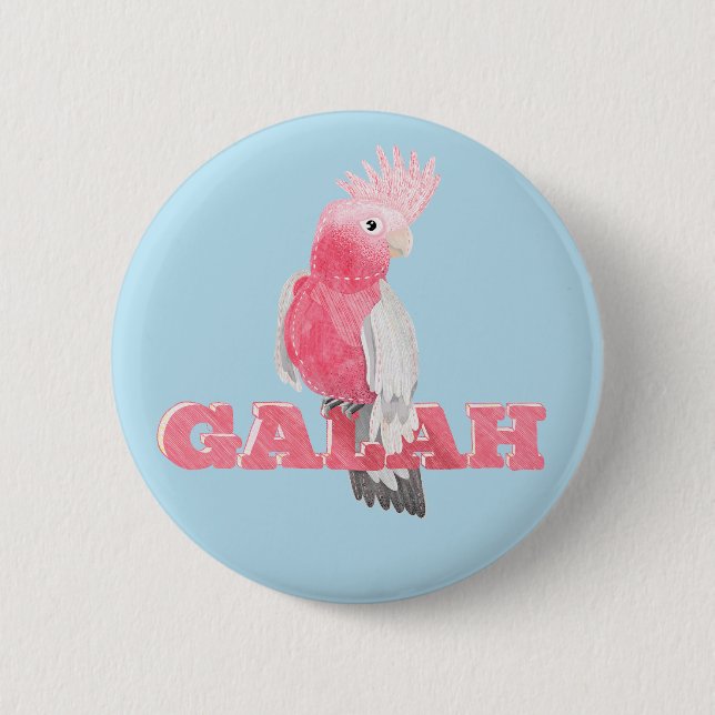 Galah Australain Bird Button (Vorderseite)