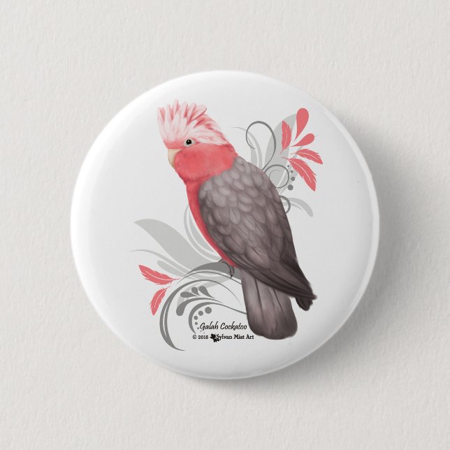 Galah Cockatoo Button (Vorderseite)
