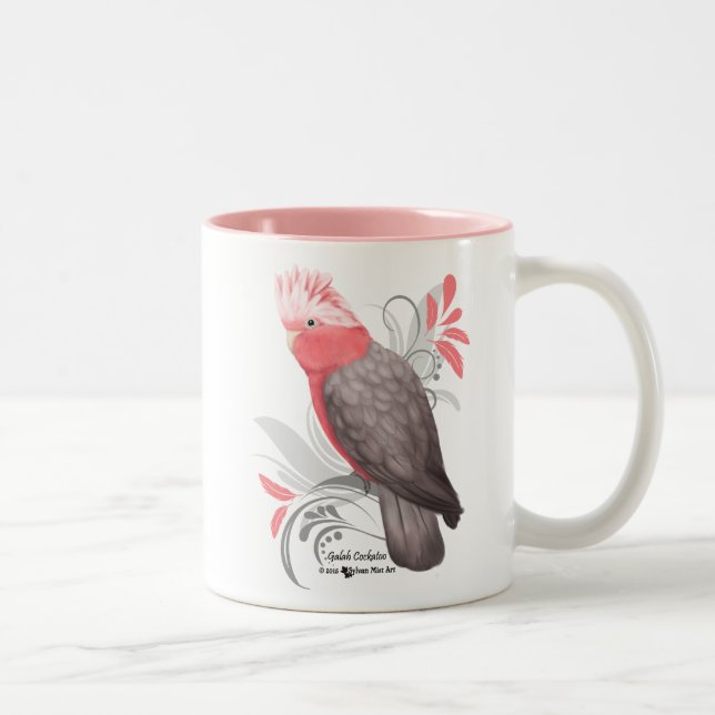 Galah Cockatoo Zweifarbige Tasse (Rechts)