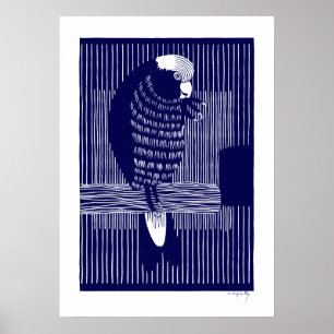 Galah Cockatoos (Rosékaketoe), Vintages Holz Poster