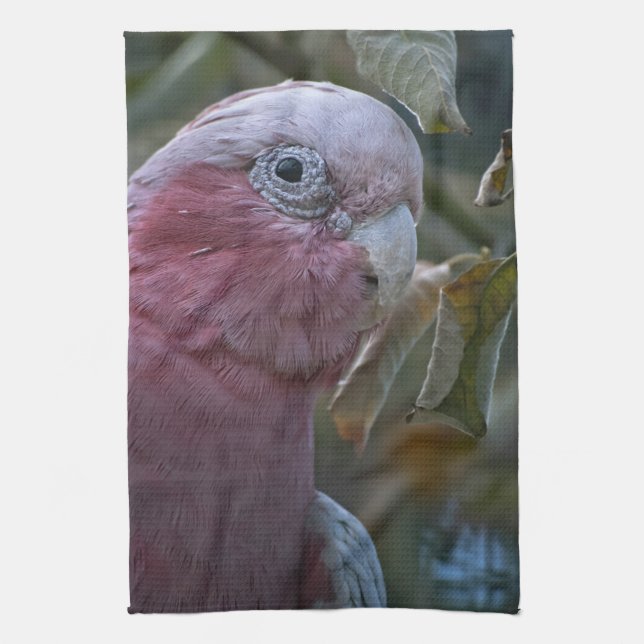 Galah oder Rose-Kakadu Geschirrtuch (Vertikal)