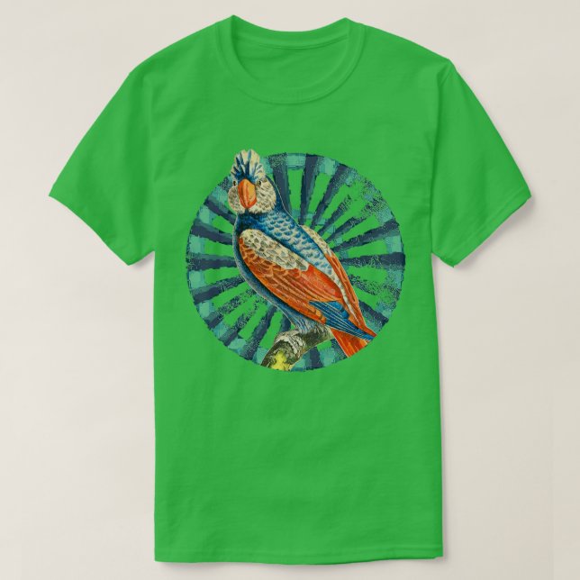 Galah Parrot Retro Circle Wheel Design T-Shirt (Design vorne)
