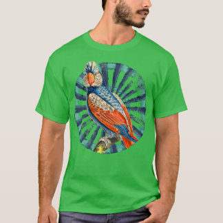 Galah Parrot Retro Circle Wheel Design T-Shirt