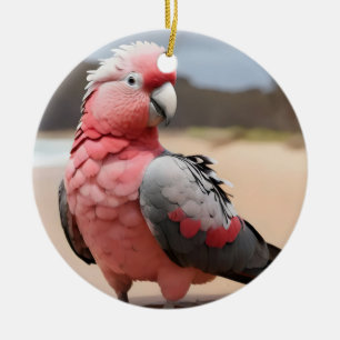 Galah stehend am Strand Keramik Ornament