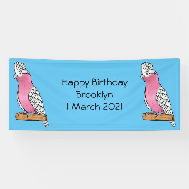 Galah Vogel Cartoon Illustration Banner (Horizontal)
