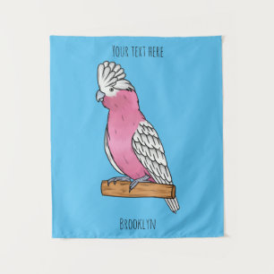 Galah Vogel Cartoon Illustration Wandteppich