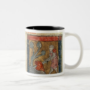 Galahad kommt zu Arthur Zweifarbige Tasse