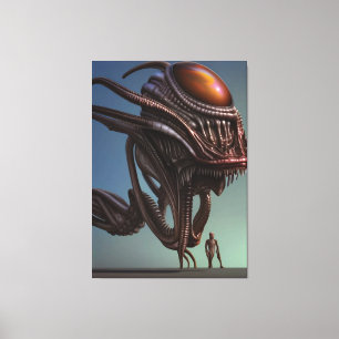 Galaktische Alien Monster Canvas Print Leinwanddruck