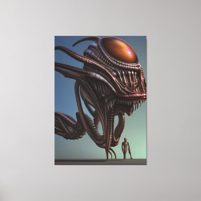 Galaktische Alien Monster Canvas Print Leinwanddruck (Vorderseite)