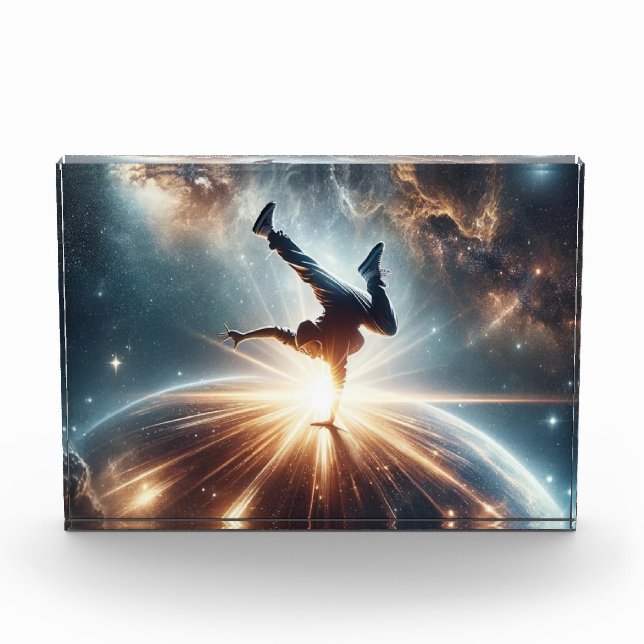 Galaktische Breakdance Explosion im tiefen Raum Fotoblock (Vorderseite)
