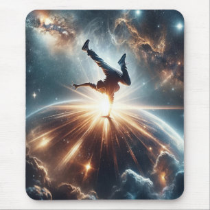 Galaktische Breakdance Explosion im tiefen Raum Mousepad