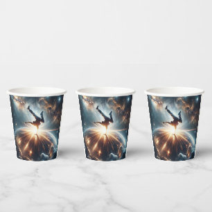 Galaktische Breakdance Explosion im tiefen Raum Pappbecher