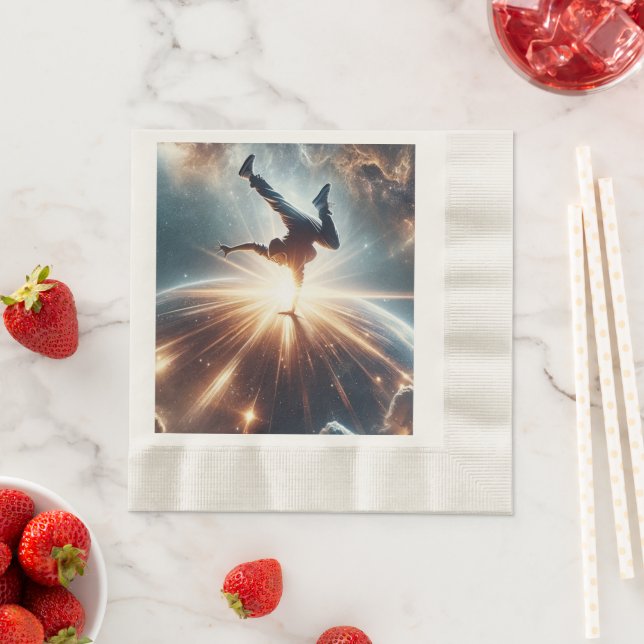 Galaktische Breakdance Explosion im tiefen Raum Serviette (Beispiel)