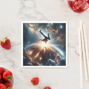 Galaktische Breakdance Explosion im tiefen Raum Serviette