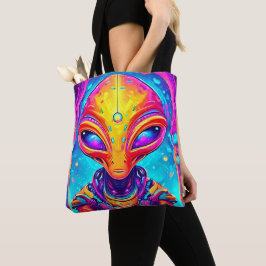Galaktische Cyborg-Alien mit Neon Glow
