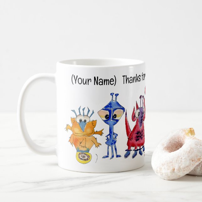 Galaktische Dankbarkeit - Kaffeetasse (Mit Donut)