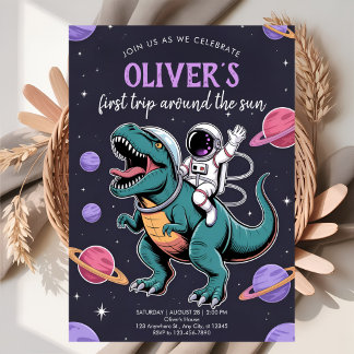 Galaktische Dino-Explosion-Feier Einladung