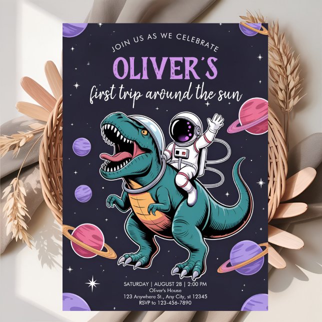 Galaktische Dino-Explosion-Feier Einladung (Von Creator hochgeladen)