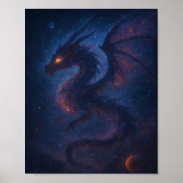 Galaktische Drachennebel-Fantasie Poster