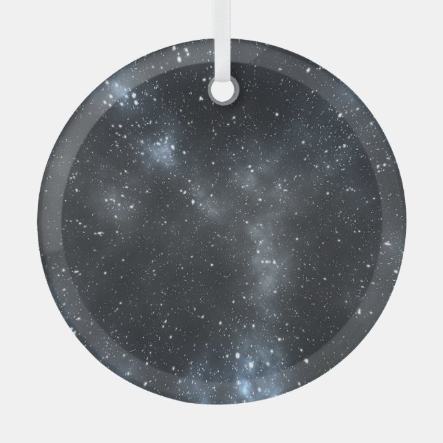 Galaktische dunkle Materie: Weltraumgeheimnis. Ornament Aus Glas (Vorderseite)