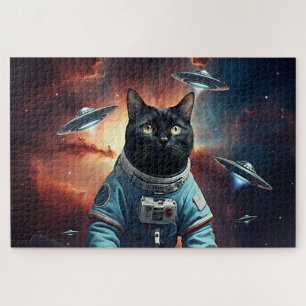Galaktische Katzenastronautin Puzzle