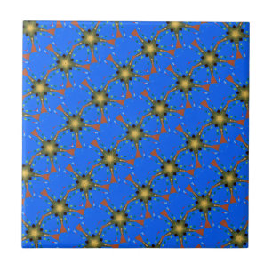 galaktische marokkanische blaue Fliese