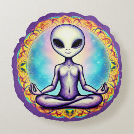 Galaktische Meditation Rundes Kissen
