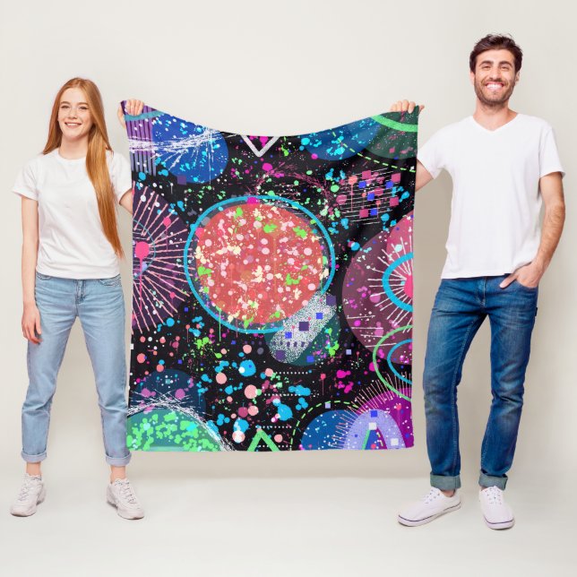 Galaktische Nachbarschaft: Abstrakte Kunst  Fleecedecke (Beispiel)