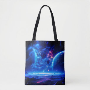 Galaktische Oase: Blauer Nebel Stellar Landschaft