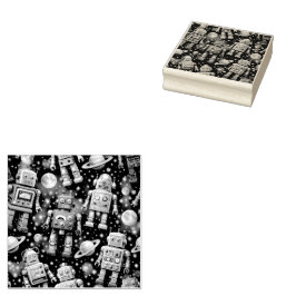 Galaktische Roboterexploration Kosmos Gummistempel