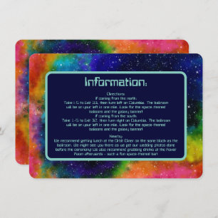 Galaktische SCI-Fi-Hochzeit Begleitkarte