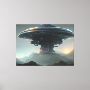 Galaktische Ufo Canvas Print Leinwanddruck