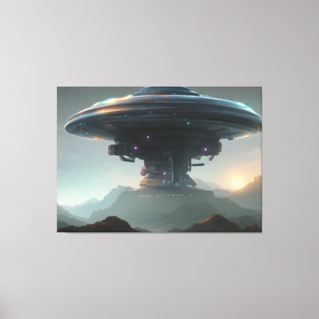Galaktische Ufo Canvas Print Leinwanddruck (Vorderseite)