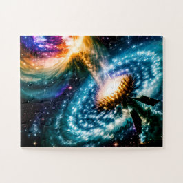 Galaktische zerbrochene Orbit Dimensions Weltraum Puzzle