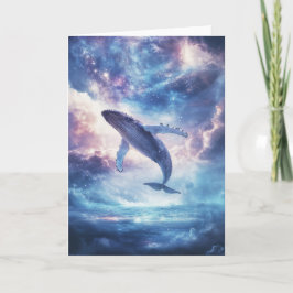 Galaktischer Breach Humpback Wal im Kosmos Karte