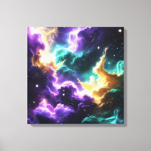 Galaktischer Farbsturm Leinwanddruck (Vorderseite)