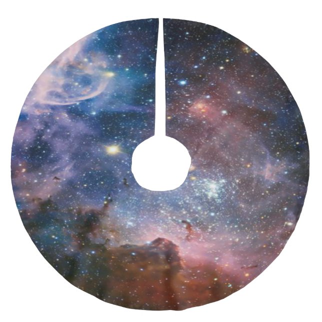 GALAKTISCHER GALAXIE-RAUM-THEMENORIENTIERTER POLYESTER WEIHNACHTSBAUMDECKE (Vorderseite)