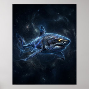 Galaktischer Haifisch Stern Abgrund Poster